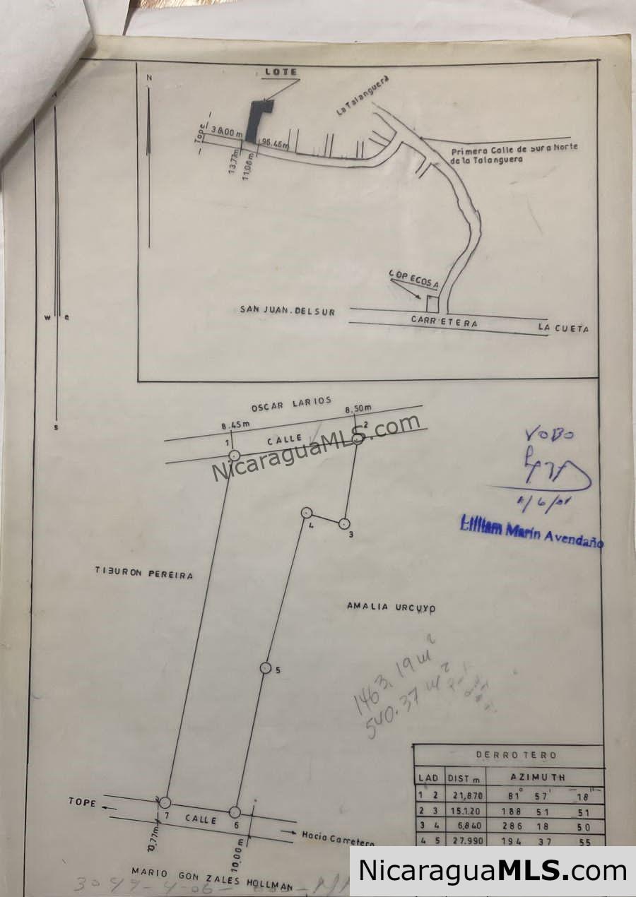 Lot in the Talanguera neighborhood. Near the beach.