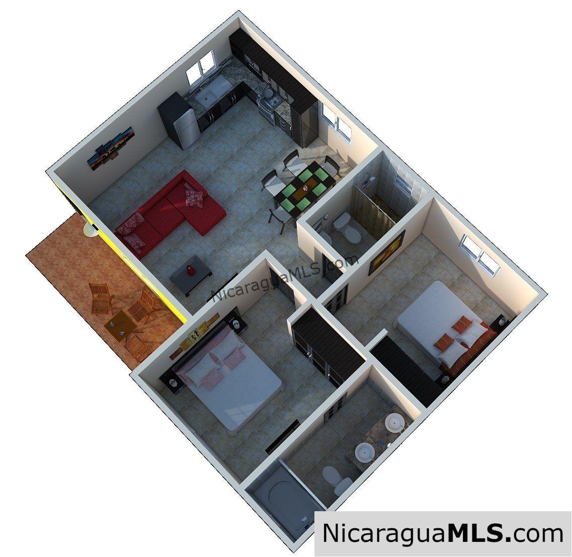 6.2 2 Bedroom Ground Level Apartment for Rent at Las Escadas